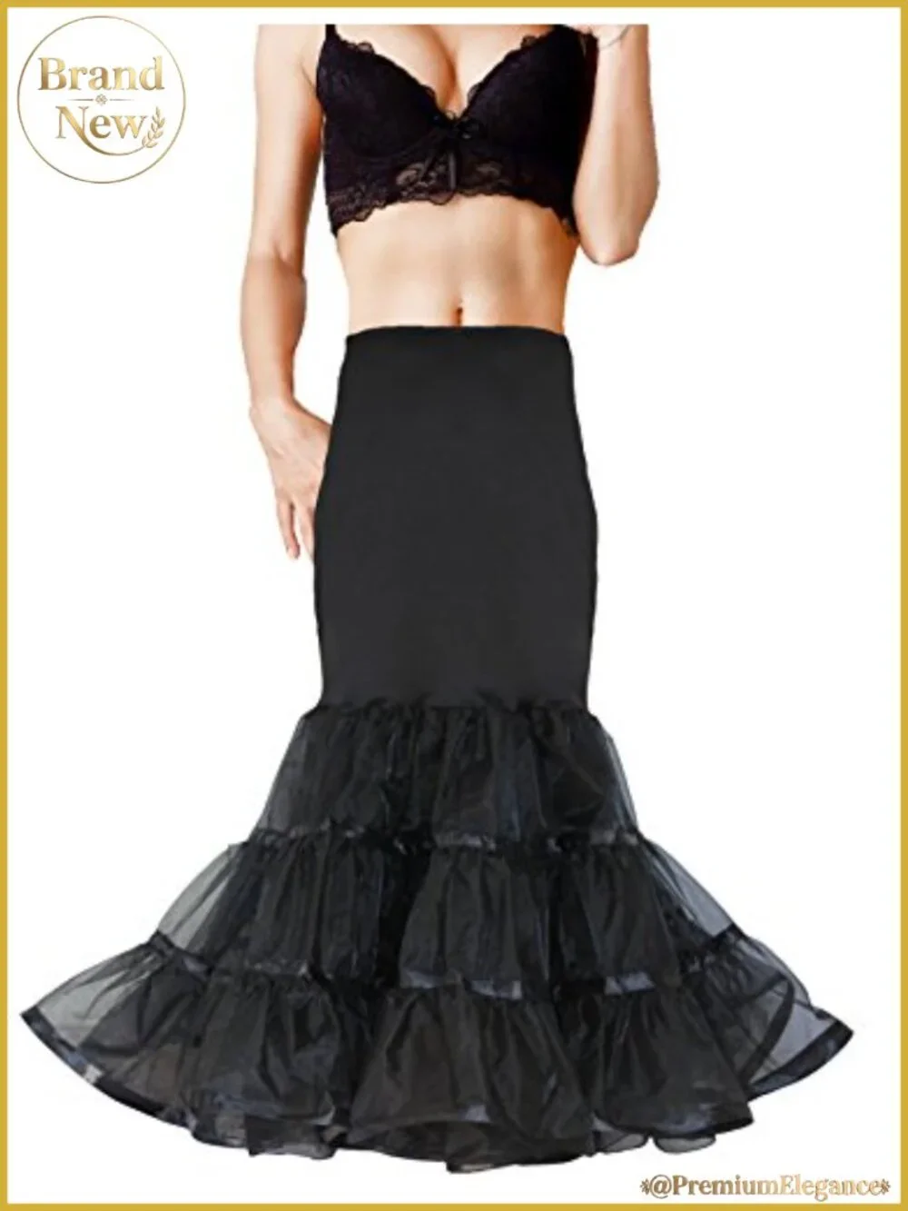 Mermaid Petticoat Fishtail Underskirt Crinoline for Wedding Dress